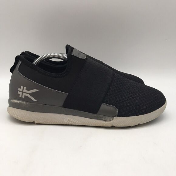 Kuru Ellie Black Gray Slip On Sneaker Women's 8.5 Orthotic Comfort Walking Shoes - Picture 1 of 12
